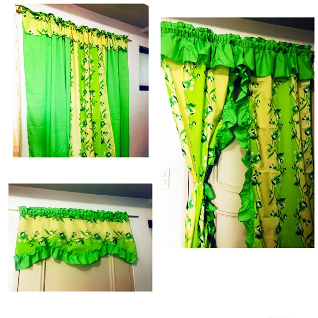 Apple Green Geena Curtains Shopee Philippines