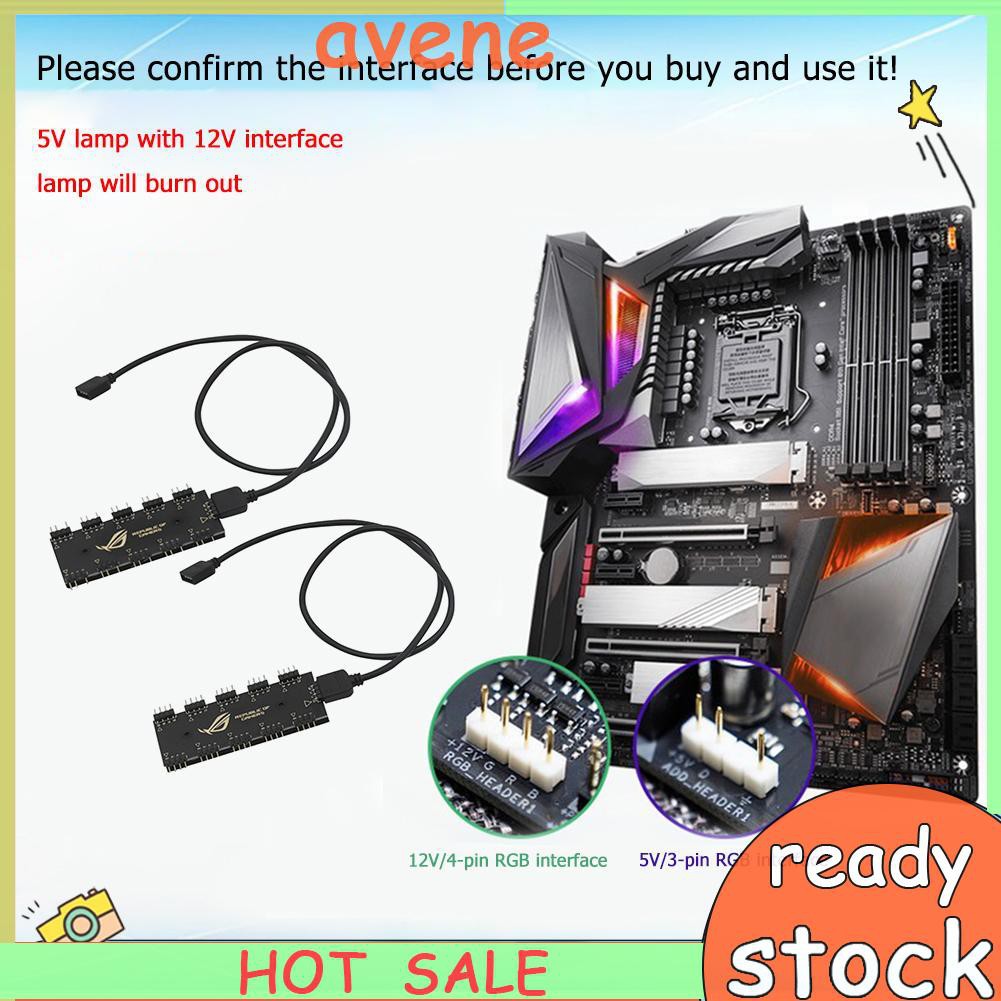 5V 3 Pin /12V 4IN interface RGB Hub Splitter 3Pin 4pin Header Extension