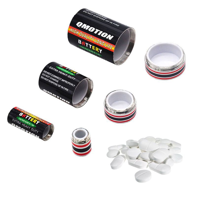 Battery Diversion Safe Jewelry Secret Hidden Pill Case Box Storage Stash+ + 