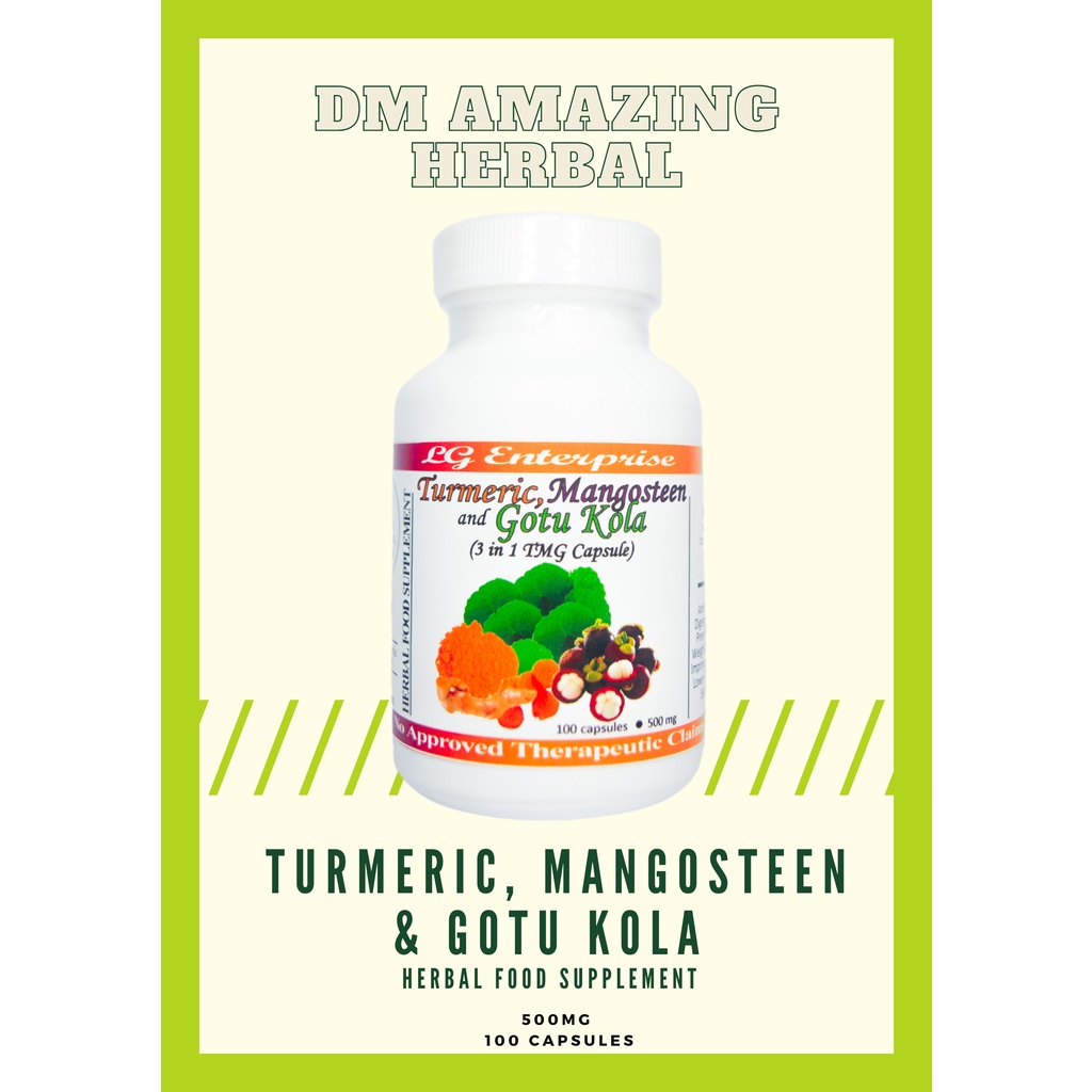 Turmeric, Mangosteen, and Gotu Kola Natural AntiInflammatory TMG