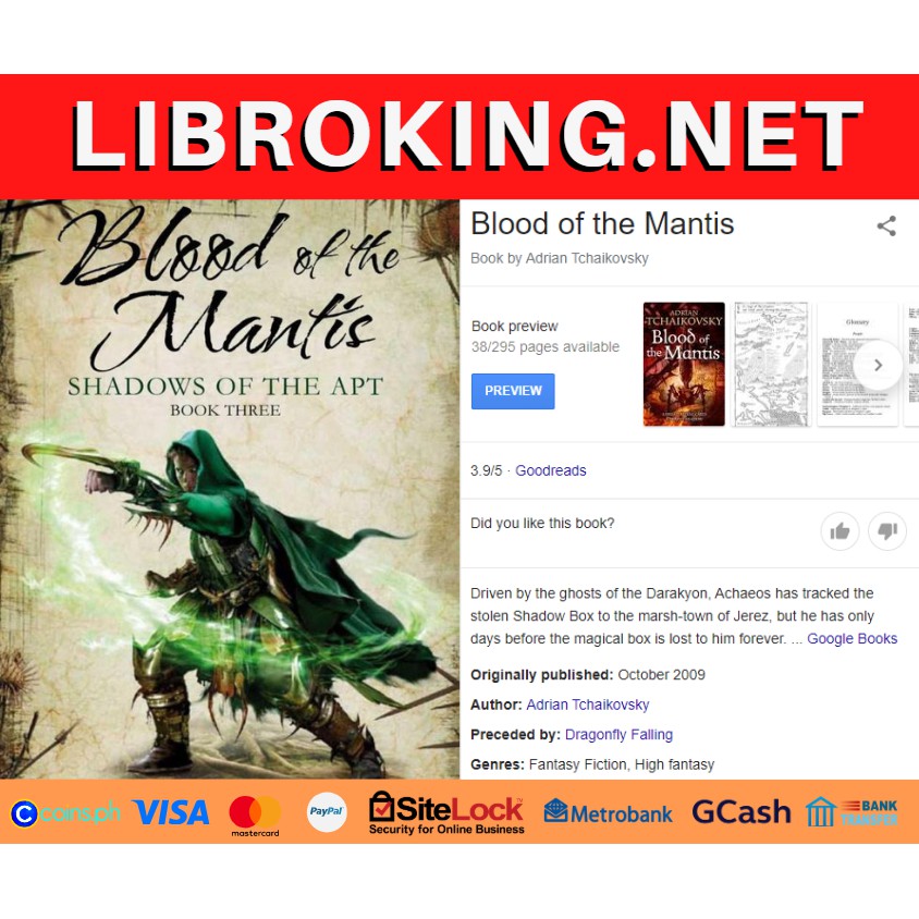 Blood Of The Mantis Adrian Tchaikovsky Shopee Philippines