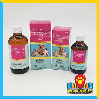 LC Vit Multivitamins + Lysine for Dogs and Cats - 60ml and 120ml