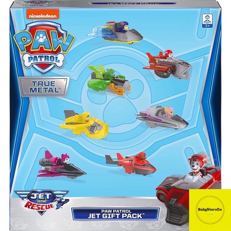 paw patrol true metal superpaws diecast vehicles gift set