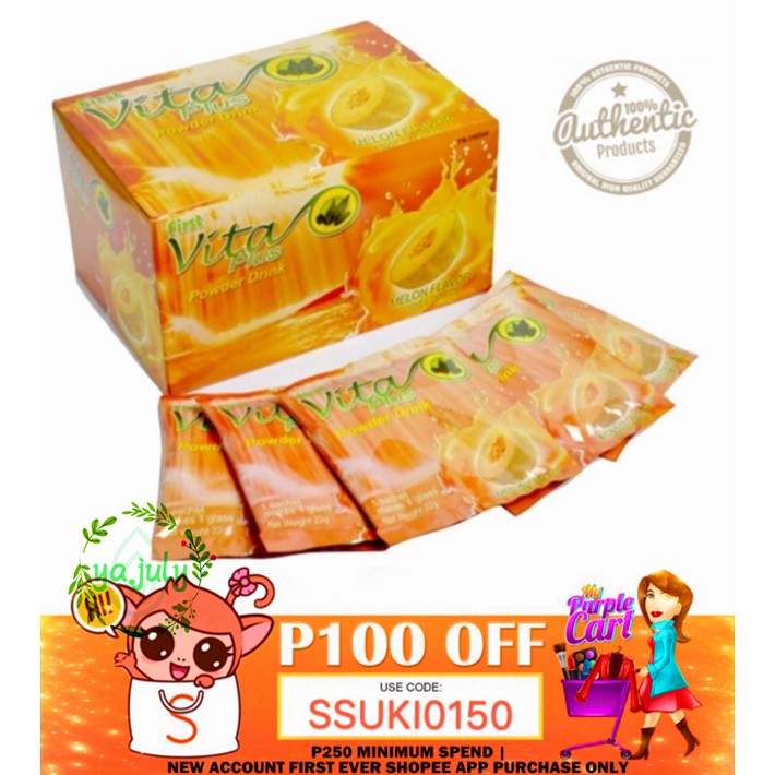 First Vita Plus Melon Natural Health Drink 20sachets Shopee Philippines