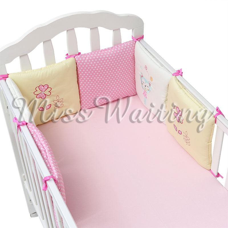 6pcs Set Baby Crib Cot Bumper Cushion Infants Bedding Safety