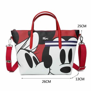 Best Seller Lacoste Mickey 2 in 1 Set Large & Medium Tote Bag with Tag ...