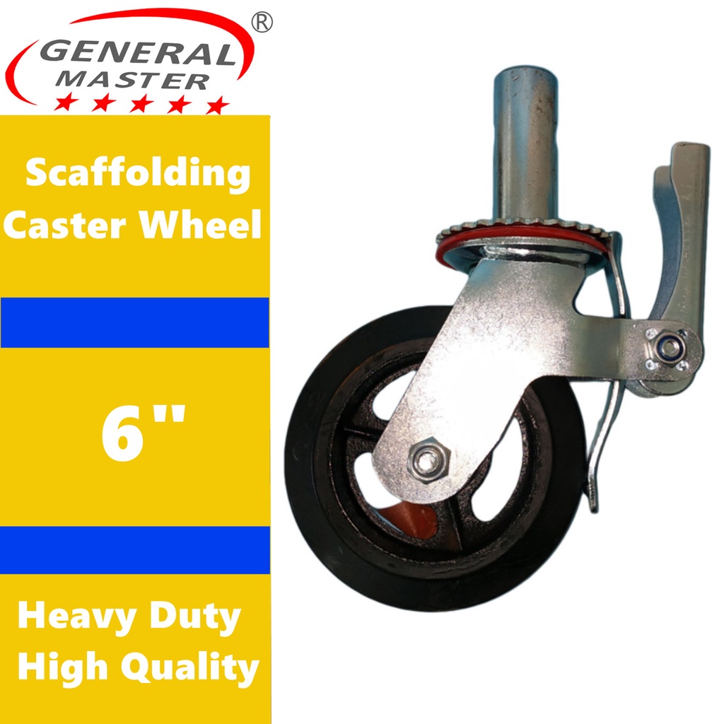 Scaffolding Rubber Wheel Heavy Duty/ Scaffolding Caster Wheel 6inches