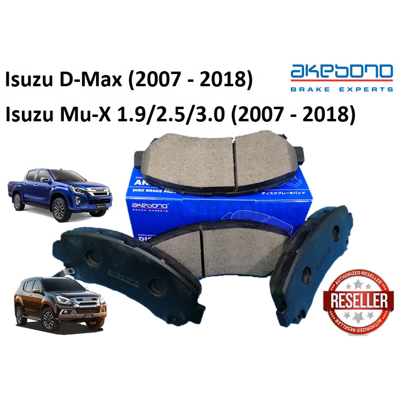 Genuine Akebono Front Brake Pads for Isuzu DMax (2007 2018), Isuzu
