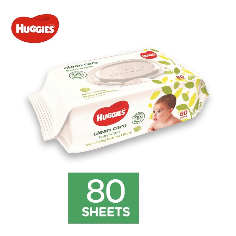 Huggies Clean Care Baby Wipes 80 sheets Shopee Philippines