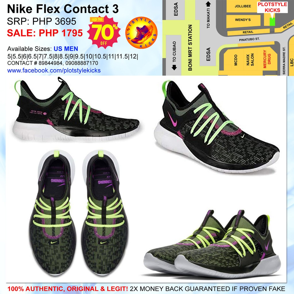 triángulo Humedad seguro Nike Men's Flex Contact 3 Shoes AQ7484-001 | Shopee Philippines
