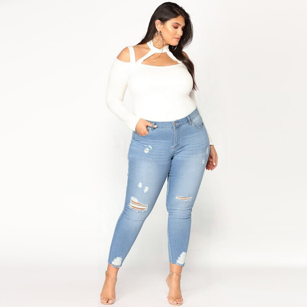ripped stretch skinny jeans womens