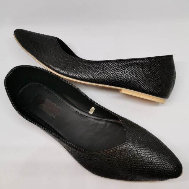 plain black flats