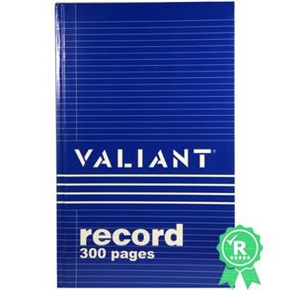 Valiant Record Book Log Book 300 pages Hard Bound Thick Blue Cover