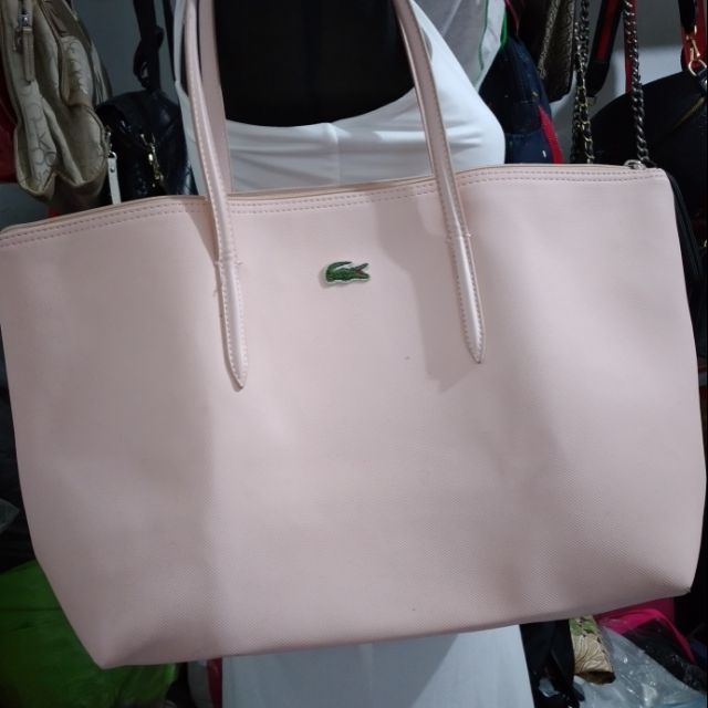 Lacoste baby pink tote bag | Shopee 