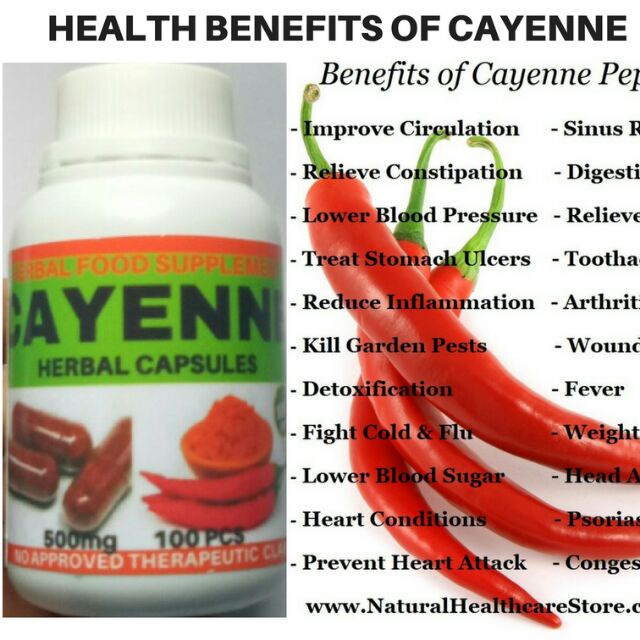 Cayenne Herbal Capsule 500mg 100Capsules Shopee Philippines