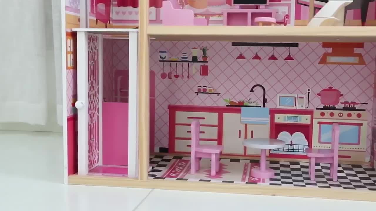 Life Size Isabelle Big Wooden dollhouse pretend playset doll house