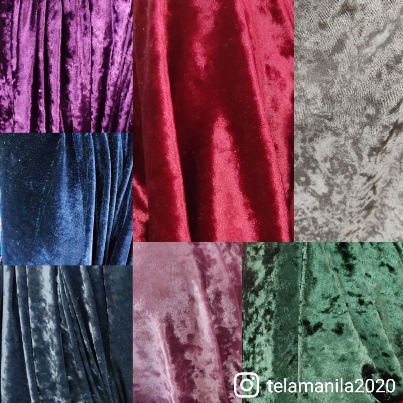 Velvet per Yard Fabric Velvety Velveteen Shopee Philippines