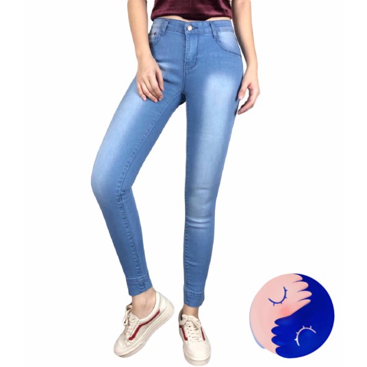 high denim jeans
