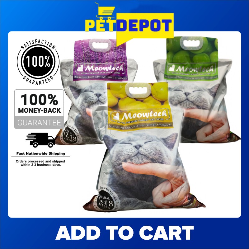 Meowtech Premium LONGLASTING SCENT Cat Litter Sand 12.18L Shopee