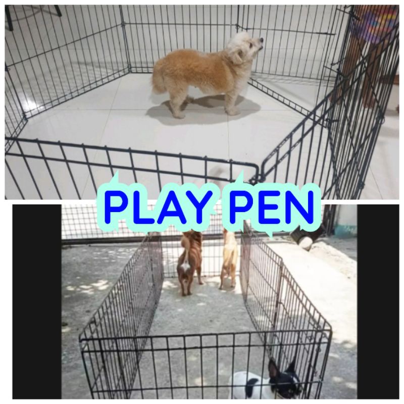 8 PANEL PLAYPEN FOLDABLE AND DOG CAGE SIZES 1FT, 2FT, 3FT Shopee