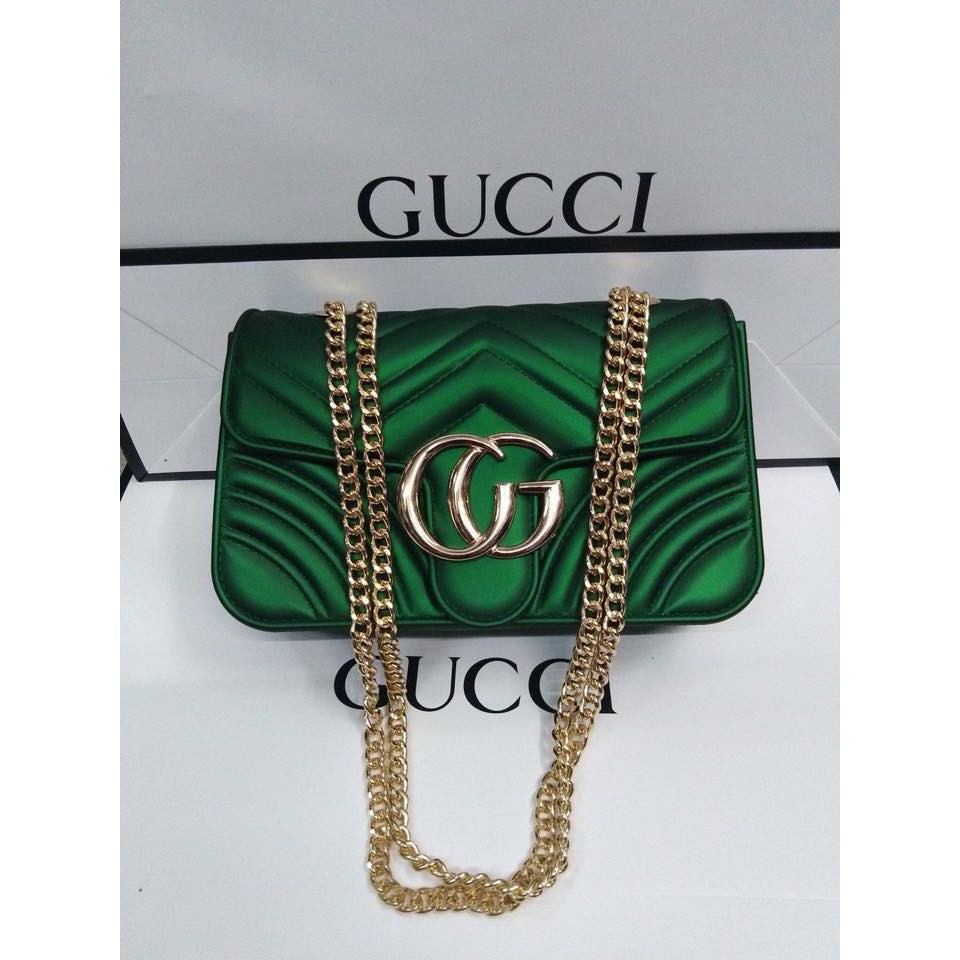 gucci green sling bag