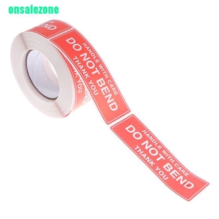 ONPH 250Pcs Fragile Warning Stickers Handle With Care Do not Bend Sign Package Decal ONN #3