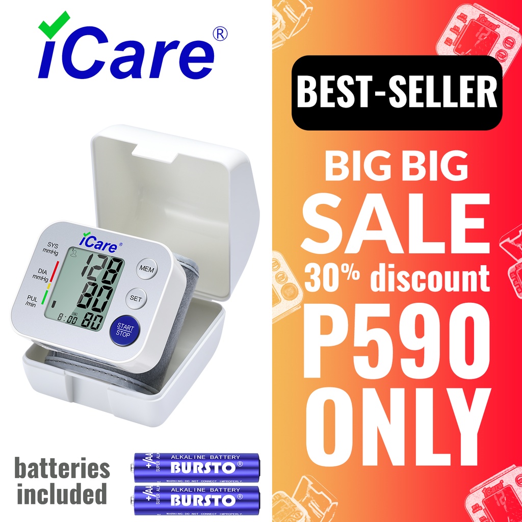 iCare®CK108 Wrist Type Blood Pressure Monitor Irregular Heartbeat (IHB