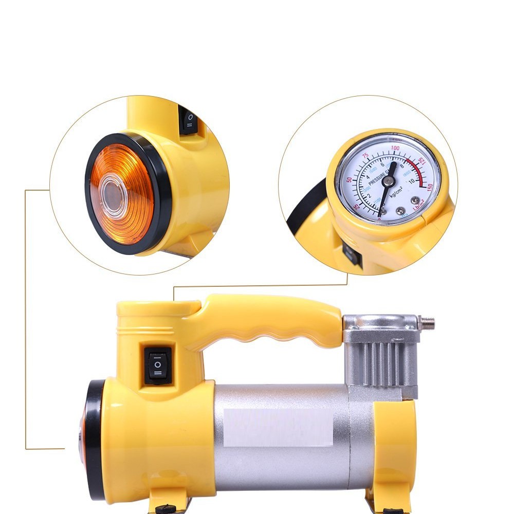 Keimav 12V Portable Heavy Duty Car Air Compressor (Yellow) Shopee