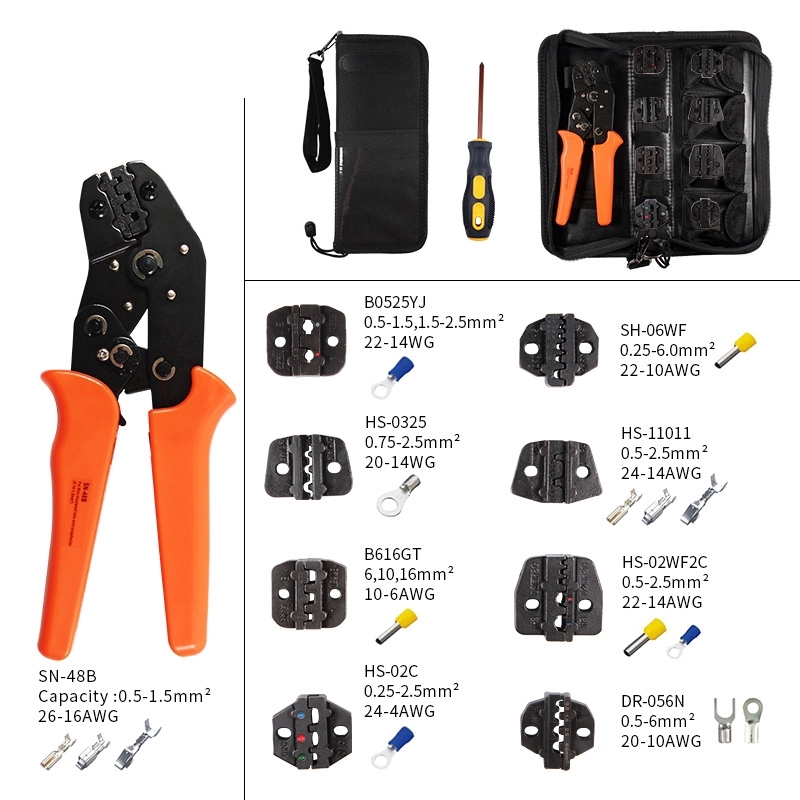 Crimping Tool kit Pliers Set SN48B Wire Crimping Jaw Terminal Ferrule
