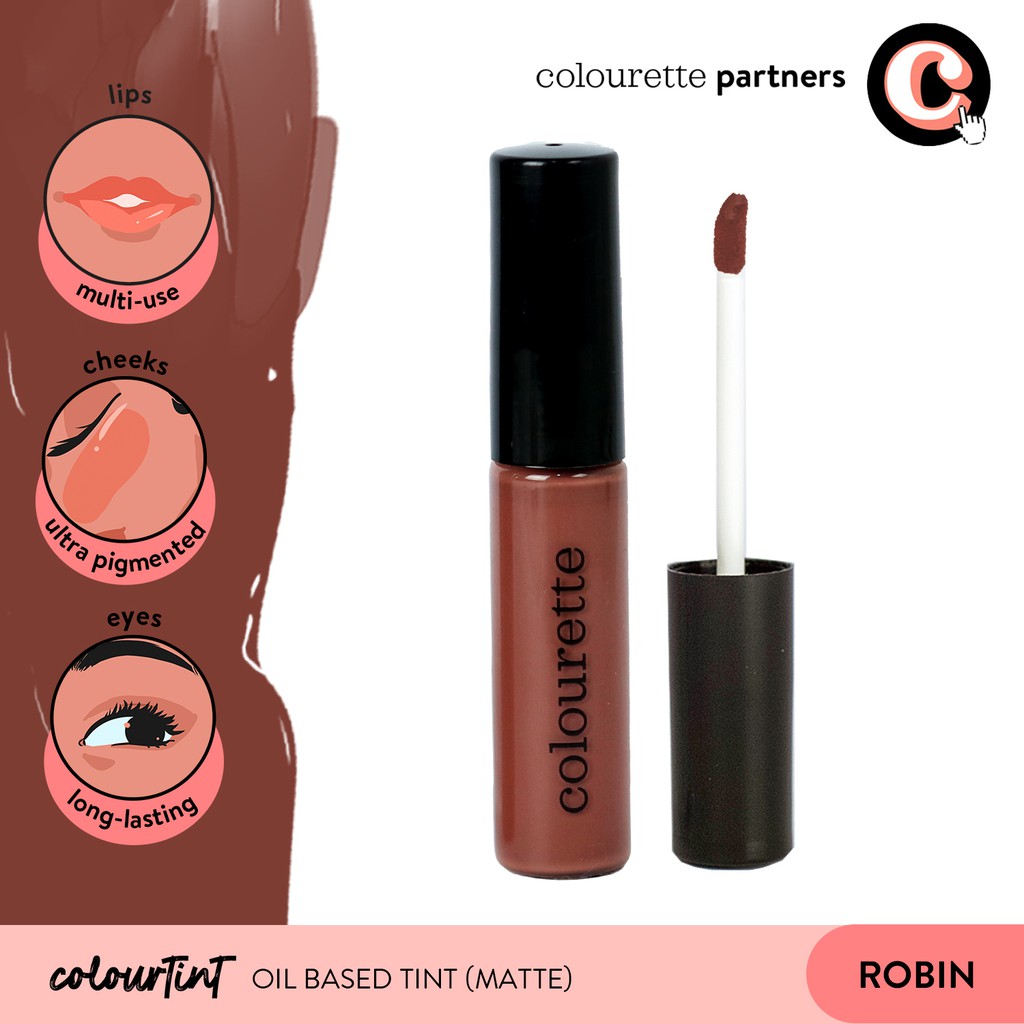 Colourette Colourtint in Robin (Matte) (Matte Lip Tint, Lip Tint, Cheek Tint, LongLasting