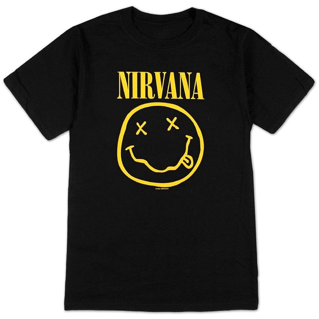 nirvana smiley t shirt