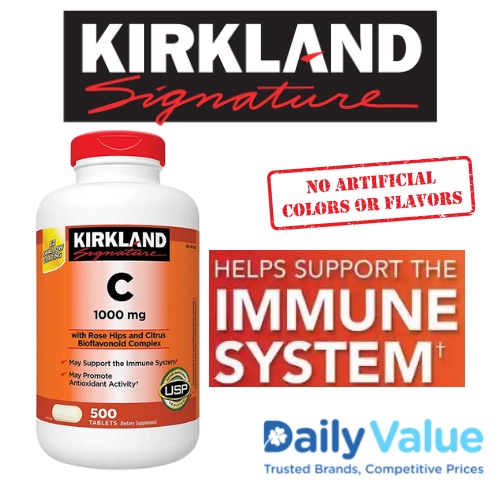 Kirkland Signature Vitamin C 1000mg 500pc 24 Expiry Shopee Philippines