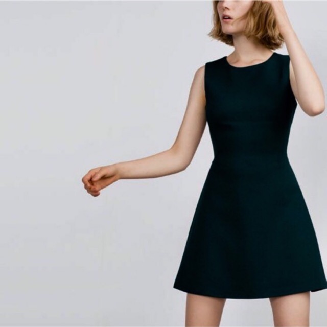 zara long black dress