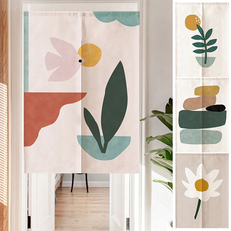 Nordic Art Door Curtain Partition Half-Curtain Small Fresh Kitchen Dust Door Screen Bathroom Occlude