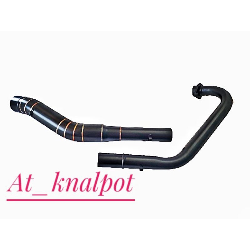 2 Inch Inlet Full Black Stainless Steel Racing Exhaust Pipe Header Motorcycle Accessories for
