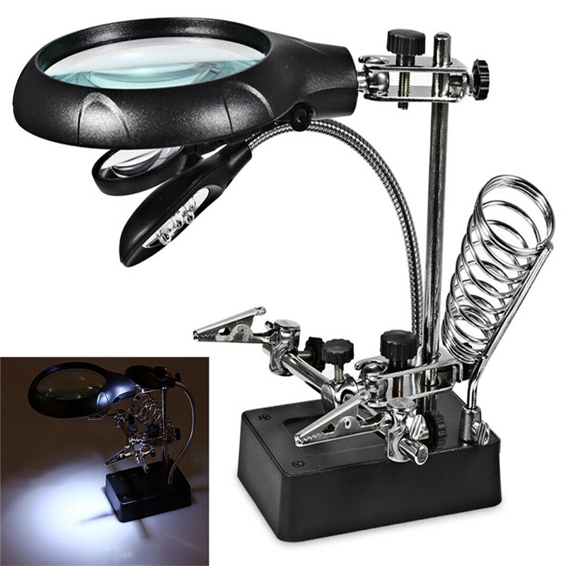 magnifying glass table lamp with light