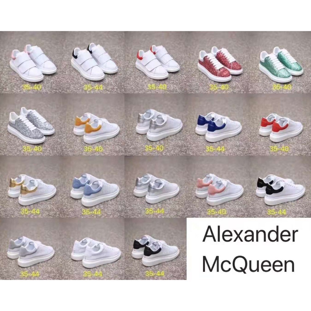 alexander mcqueen men leather platform sneakers