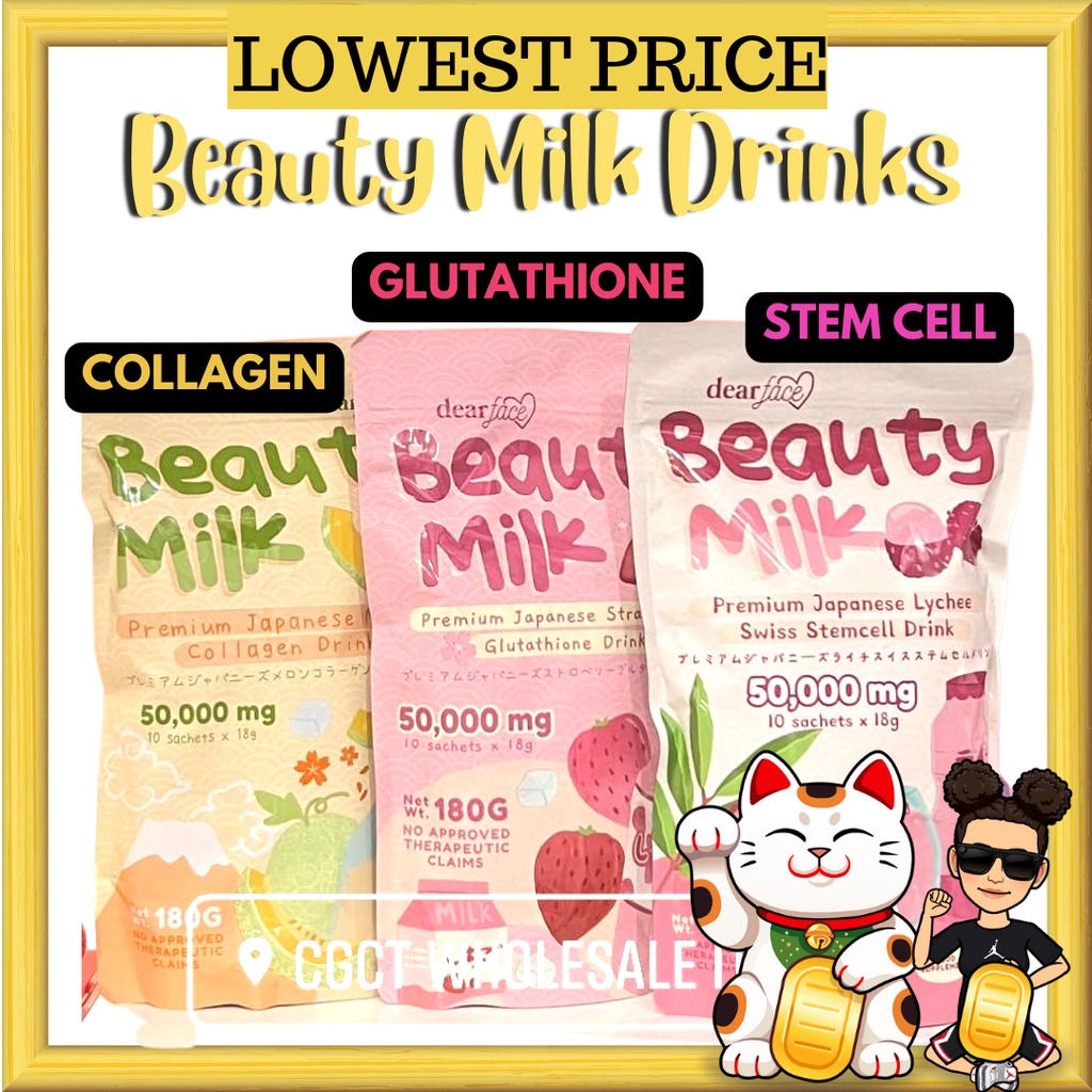Dear face Beauty Milk Premium Japanese Melon Collagen Drink Shopee