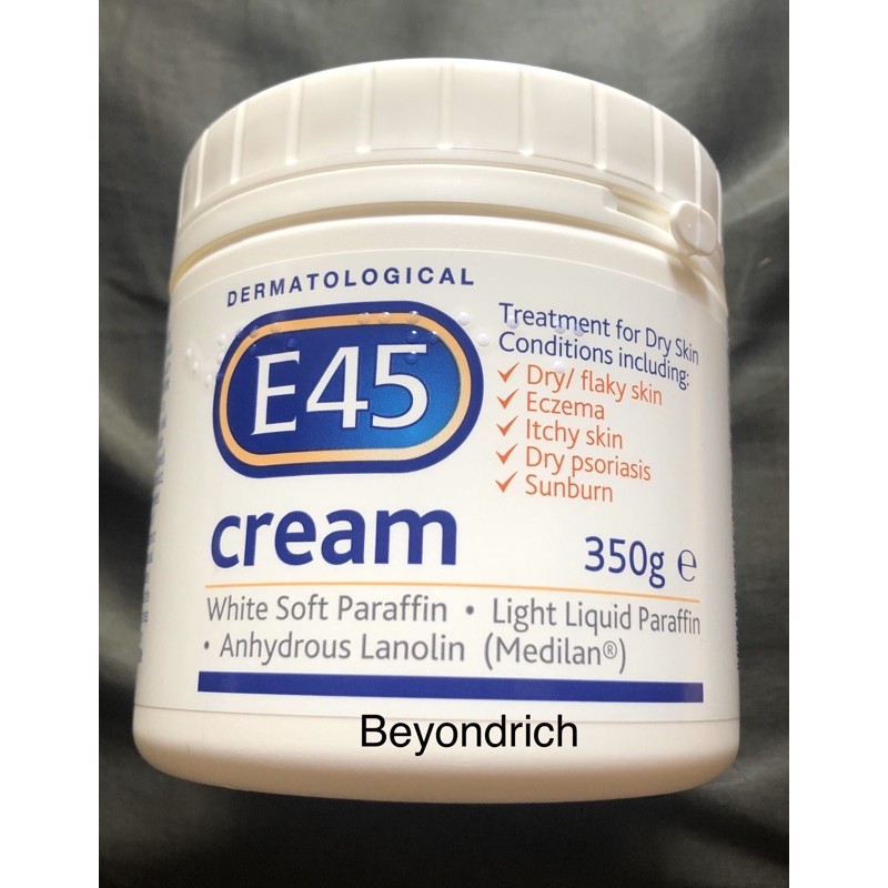 E45 Cream for Itchy Flaky skin Psoriasis Eczema Sunburn White Soft