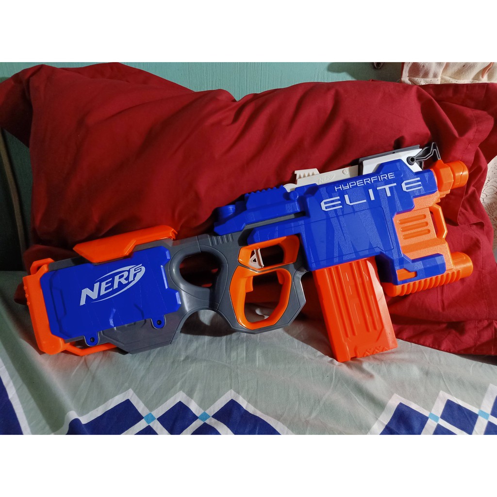 NERF Elite Hyperfire NStrike Series Full Auto Preloved Original Blaster Toy gun Darts Mallow