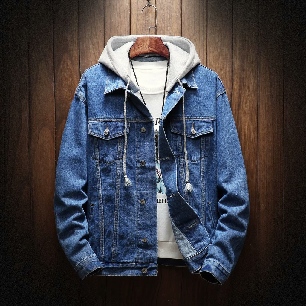 denim hoodie mens
