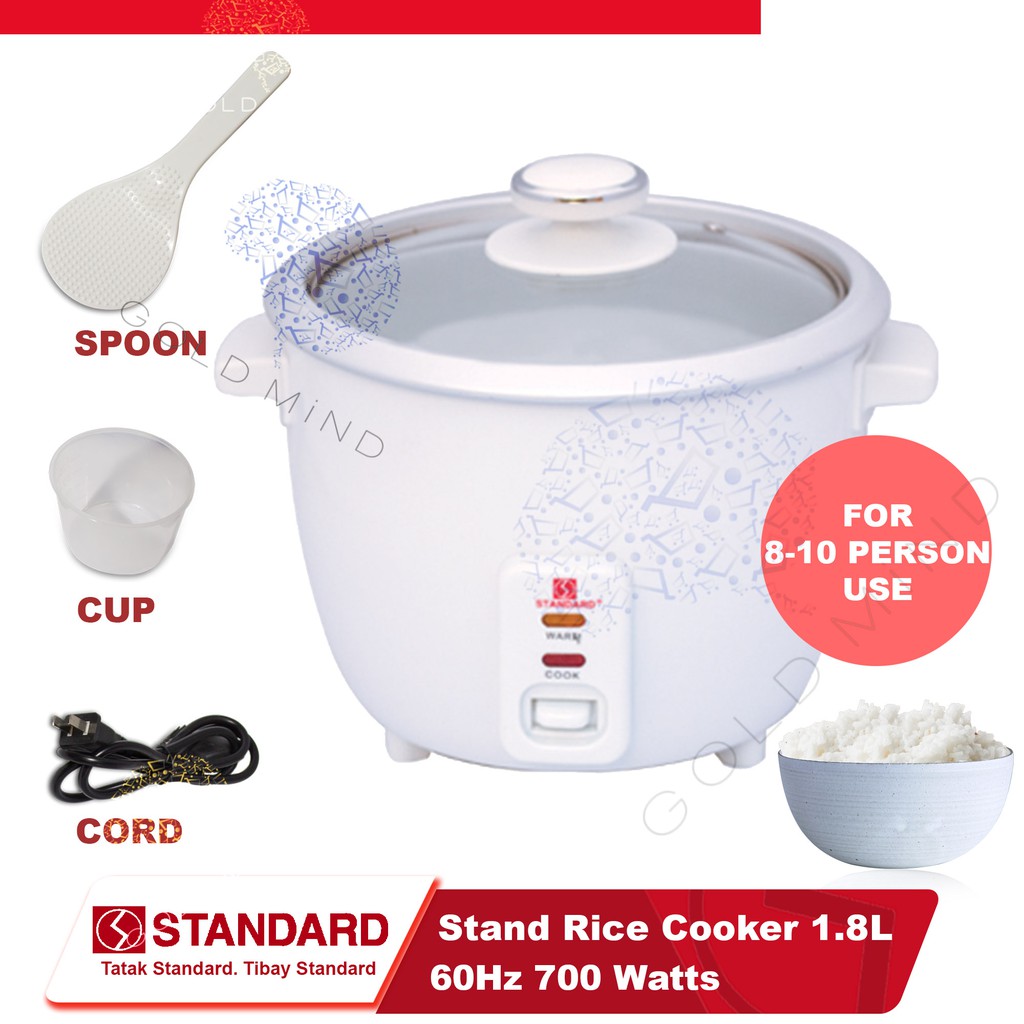 Standard Rice Cooker 18l Plain White Shopee Philippines 8918