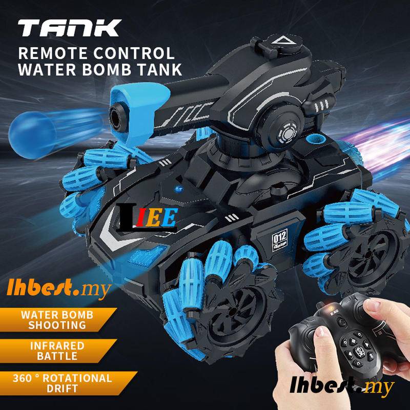 RC Water Bomb Shooting Battle Tank Remote Control Car Large Fourwheel