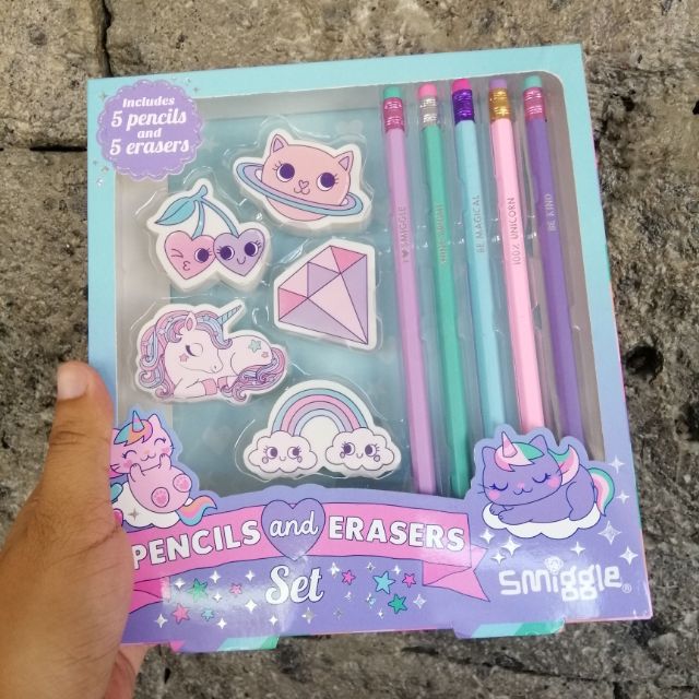Smiggle Pencil and eraser set Shopee Philippines