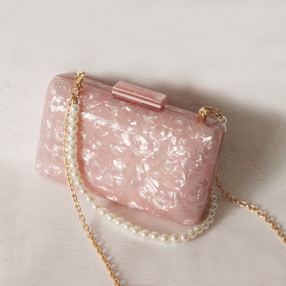 pink bag for wedding