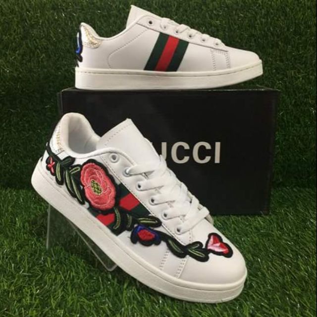 Gucci Women Shoes Rose Patch | Shopee 