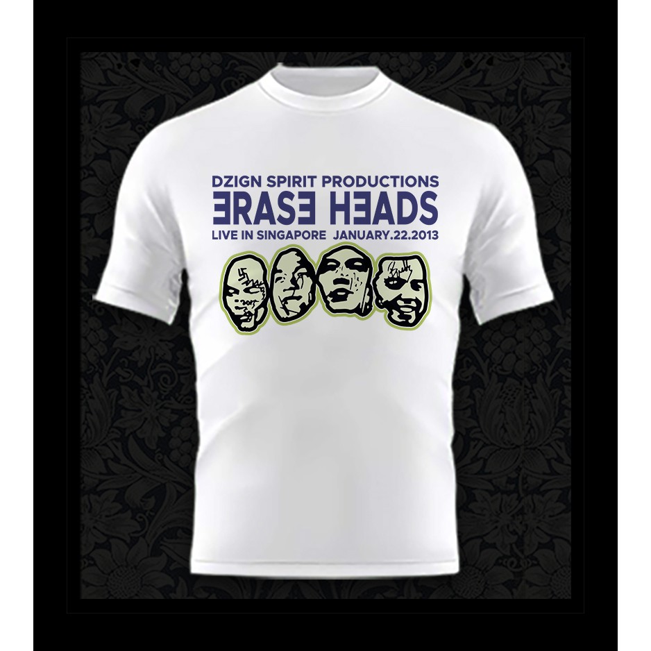 EraserHead Pinoy Band White Cotton spandex shirt unisex Shopee