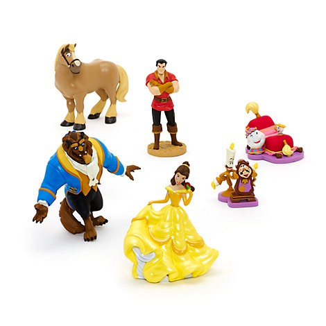 disney beauty and the beast figure play set