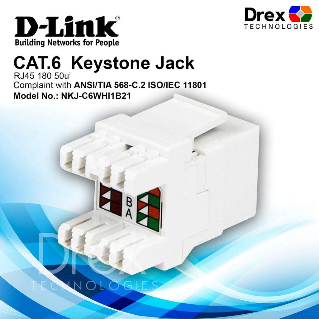DLink Information Outlet/ Keystone Jack Cat6 Shopee Philippines