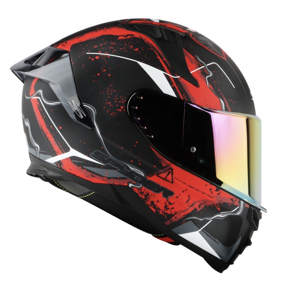 Spyder FullFace Dual Visor Helmet FURY GD GENESIS S5 (FREE CLEAR VISOR